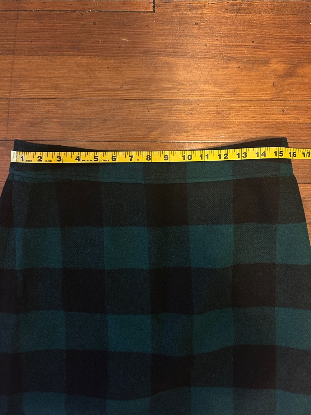 J. Crew Dark Green & Black Plaid A-Line Wool Mini Skirt - 10, NWOT - Picture 6 of 8